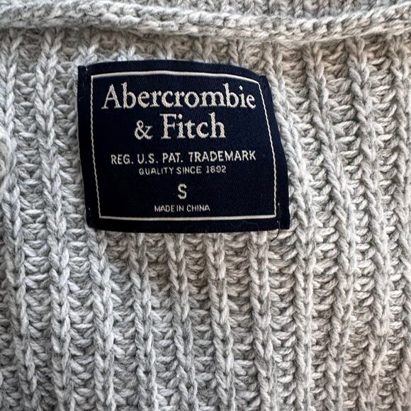 Abercrombie & Fitch Wrap Sweaters WMNS Gray S V-neck Long Sleeve Knit Comfort - Picture 6 of 8